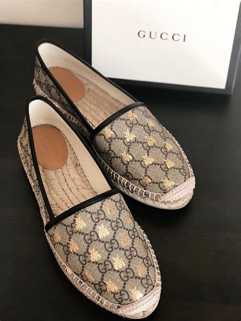 gucci bee espadrille|gucci espadrilles wedges pink.